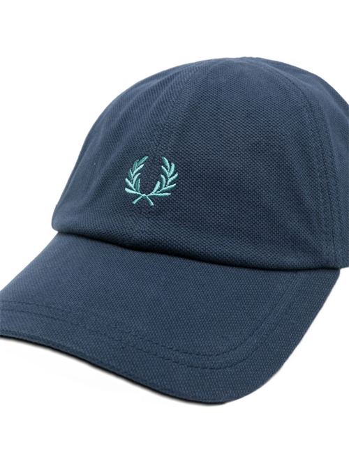 Cappello uomo Fred Perry blu e celeste con logo centrale FRED PERRY | HW229558B